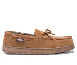 MUK LUKS Men's|Slippers>Men's Paul Printed Berber Suede Moccasins