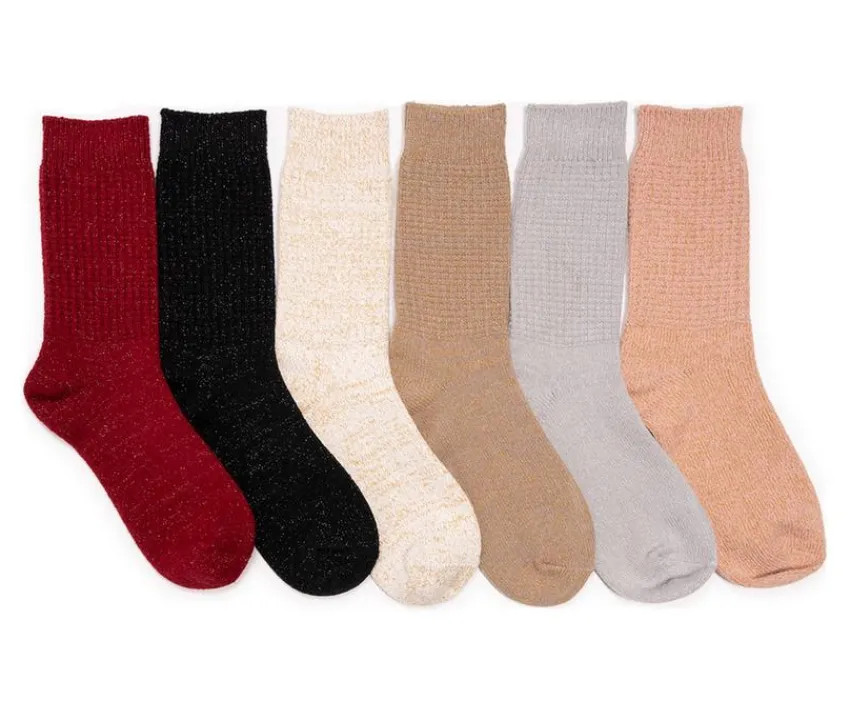 MUK LUKS Socks>Microfiber Boot Socks 6 Pack Socks