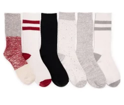 Microfiber Boot Socks 6 Pack Socks|MUK LUKS Outlet