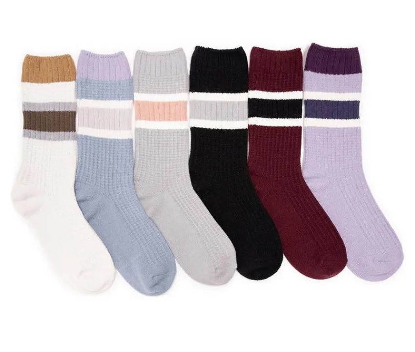 MUK LUKS Socks>Microfiber Boot Socks 6 Pack Socks