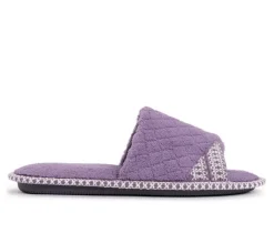 Sally Micro Chenille Open Toe Scuff Slippers|MUK LUKS Clearance