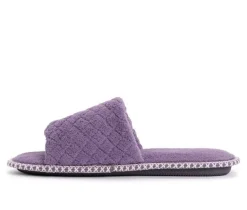 Sally Micro Chenille Open Toe Scuff Slippers|MUK LUKS Clearance