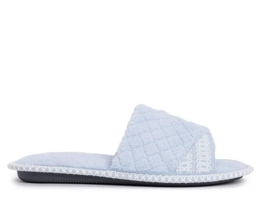 MUK LUKS Slippers|Slippers>Sally Micro Chenille Open Toe Scuff Slippers