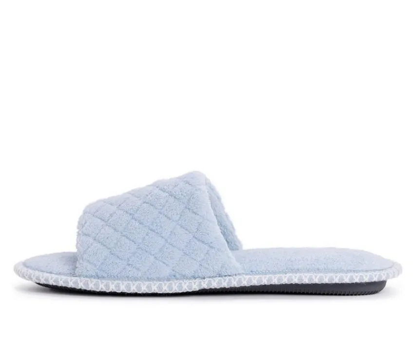 MUK LUKS Slippers|Slippers>Sally Micro Chenille Open Toe Scuff Slippers