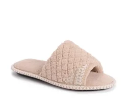 MUK LUKS Slippers|Slippers>Sally Micro Chenille Open Toe Scuff Slippers