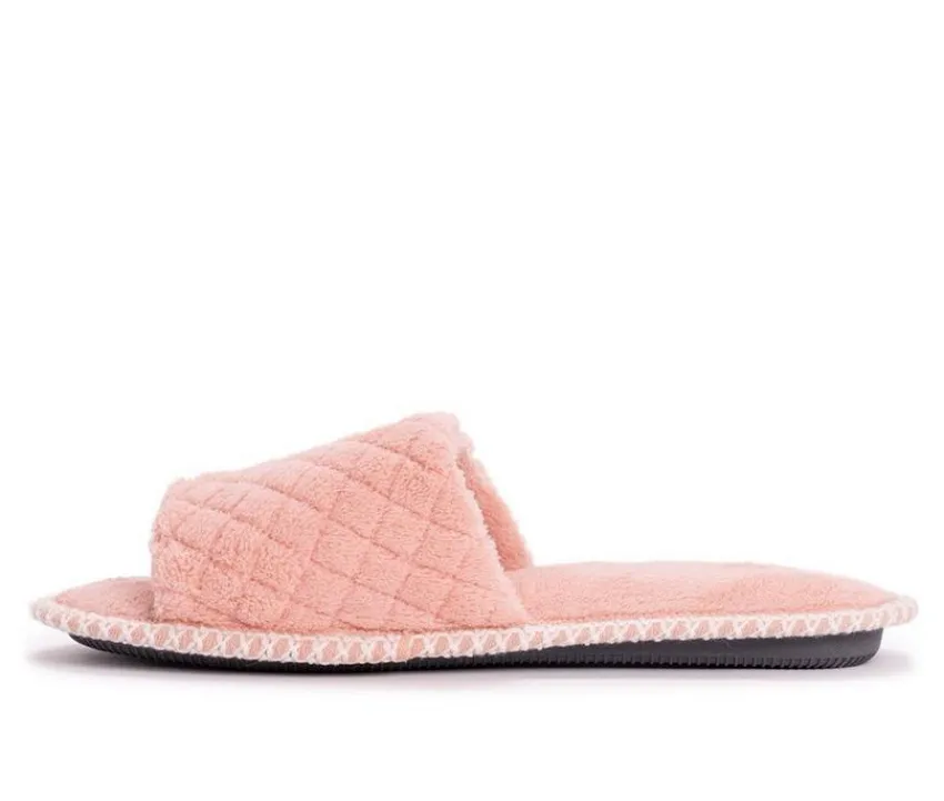 MUK LUKS Slippers|Slippers>Sally Micro Chenille Open Toe Scuff Slippers