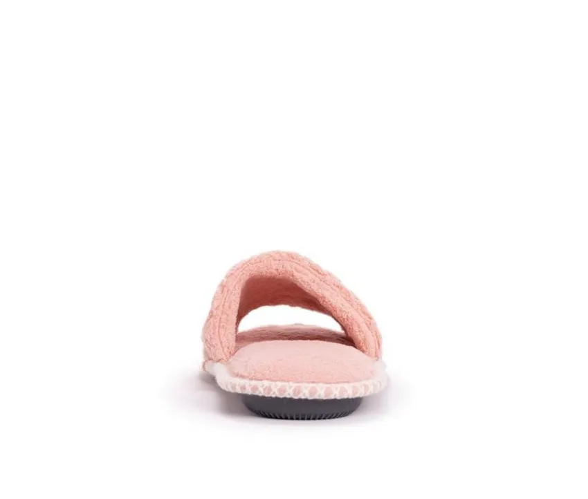 MUK LUKS Slippers|Slippers>Sally Micro Chenille Open Toe Scuff Slippers