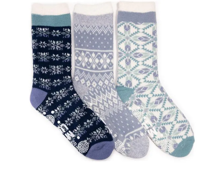 MUK LUKS Socks>Tall Cozy Lined Lounge Sock 3 Pack Socks