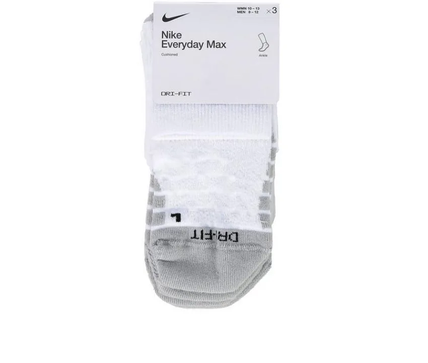 3 Pair Everyday Max Cushioned Ankle Socks|Nike Sale