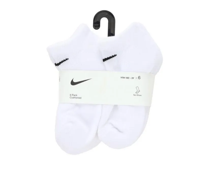 Nike Socks>6P Youth Cush No Show Socks