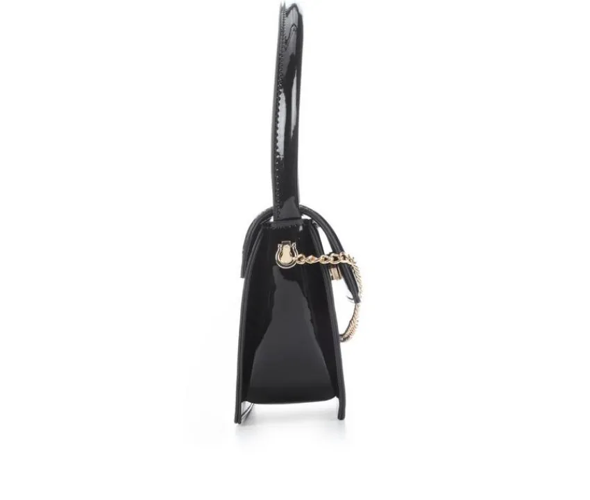 Patent Top Handle Handbag|Olivia Miller Online