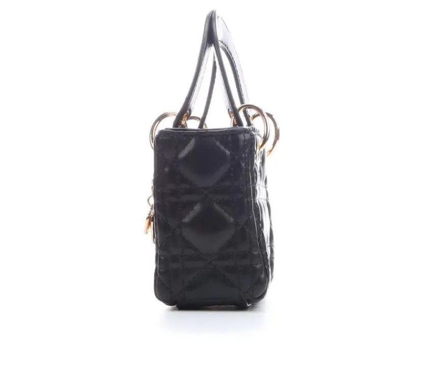 Puff Quilt Top Handle Handbag|Olivia Miller Clearance