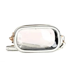 QUEENS DESIGNS Crossbody|Handbags>Clear Bag-Double Zip Handbag
