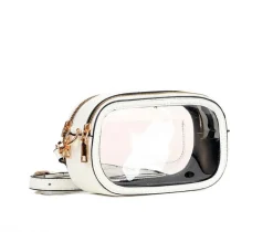 QUEENS DESIGNS Crossbody|Handbags>Clear Bag-Double Zip Handbag