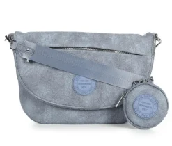 Denim Crescent Shoulder Handbag|Sam & Libby New