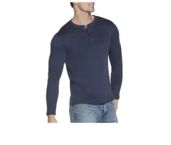 Skechers Go Apparel Activewear & Apparel>Men's Go Knit Pique Henley Long Sleeve Shirt