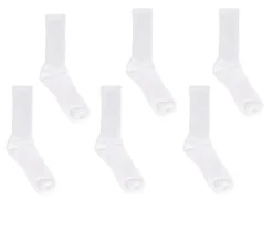 6 Pair Comfort Cushioned Crew Socks|Sof Sole Online