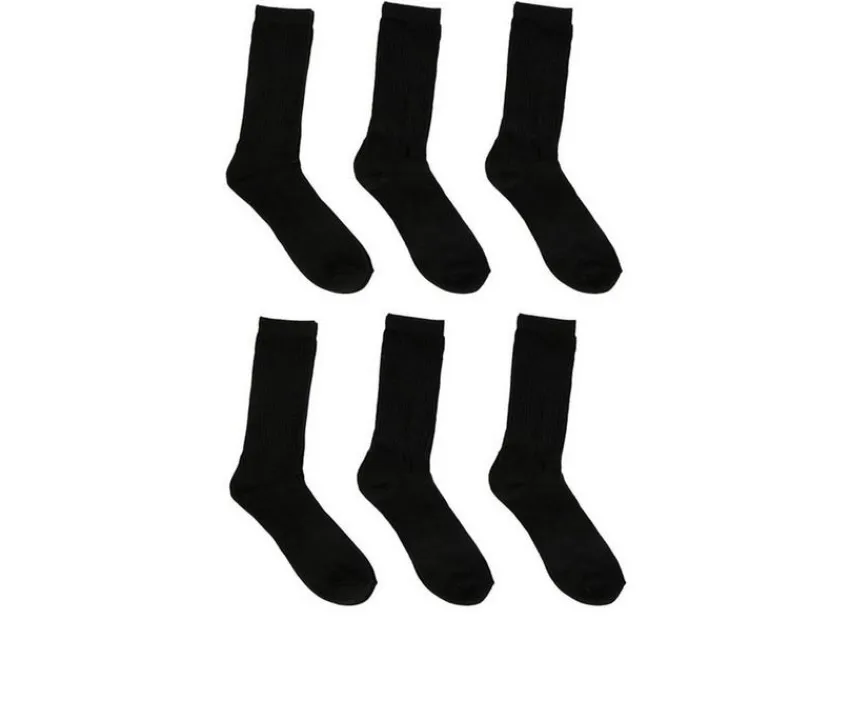 6 Pair Comfort Cushioned Crew Socks|Sof Sole Best
