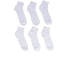 6 Pair Comfort Cushioned Quarter Socks|Sof Sole Outlet