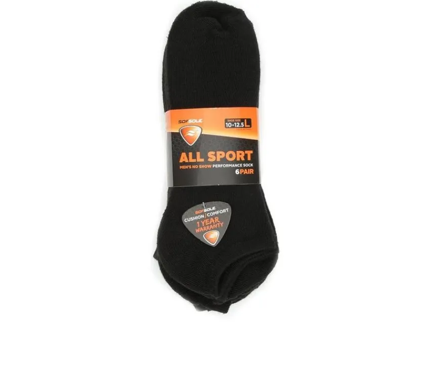 Adult 6 Pair No Show|Sof Sole Outlet