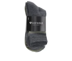 Sof Sole Socks>3p Men's High Cut Varsity Socks