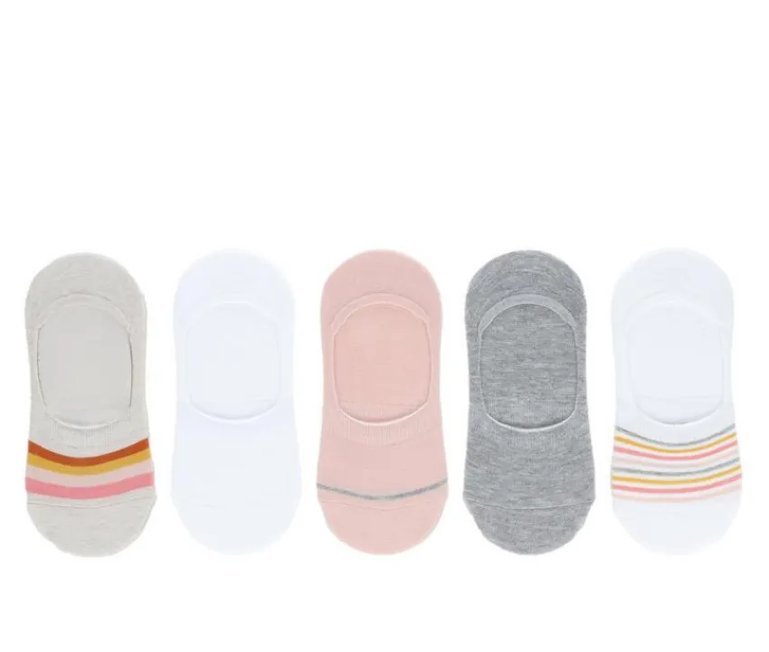 Steve Madden Socks>5 Pack Patterned Foot Liner Socks