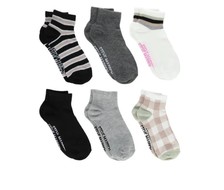Steve Madden Socks>6 Pack Women's Quarter Socks