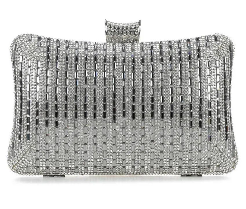 Vanessa Clutches & Evening Bags|Handbags>Crystal Curve Clutch