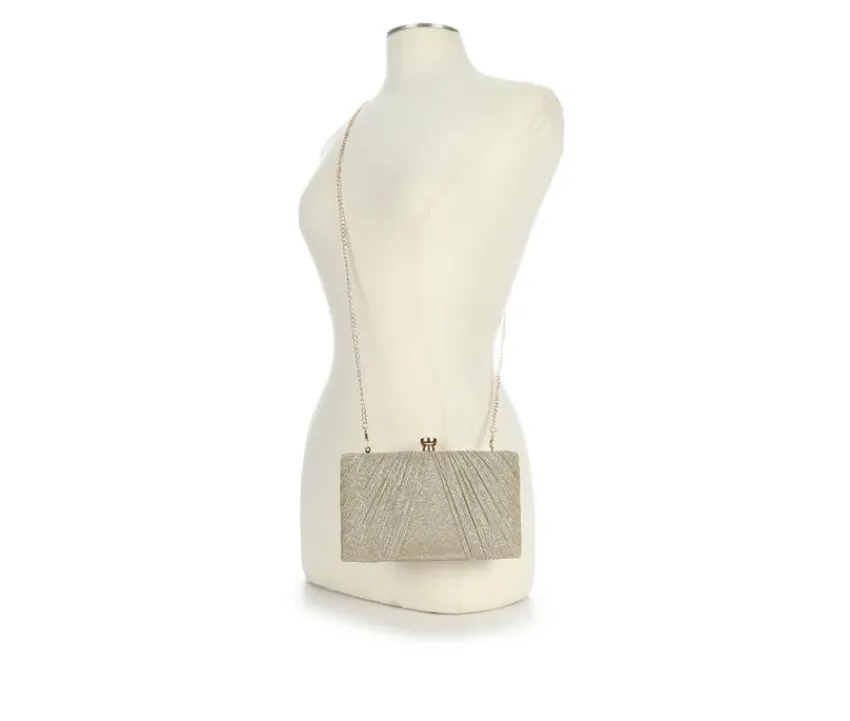 Pleated Glitter Clutch|Vanessa Clearance