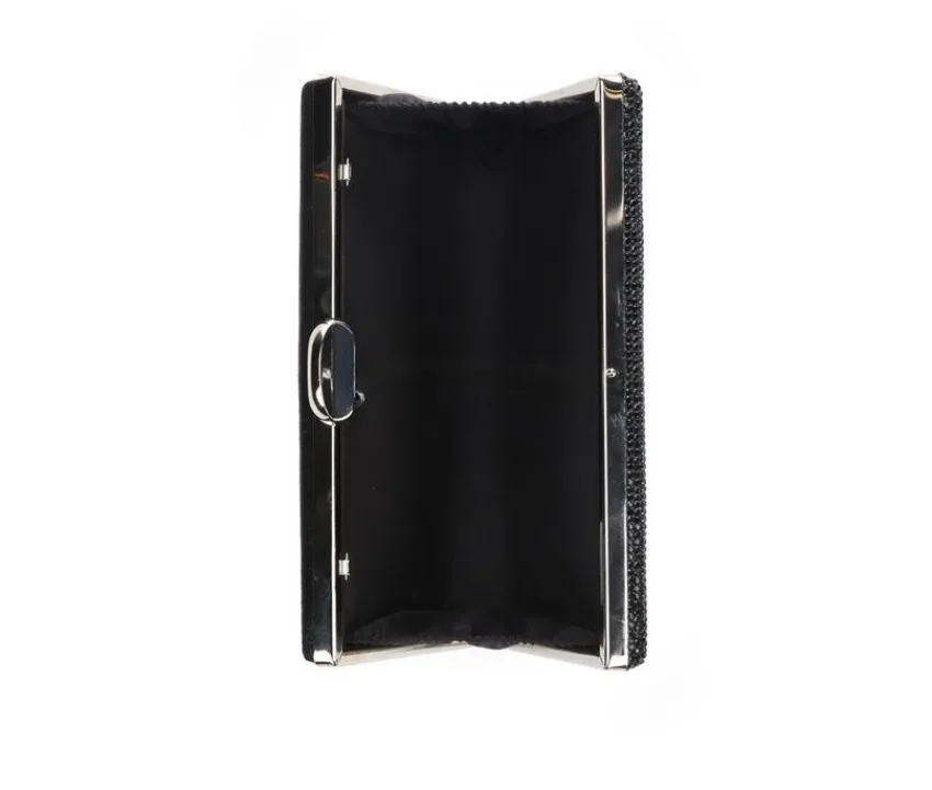 Silver Glitter Clutch With Strap|Vanessa Sale