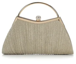 Vanessa Clutches & Evening Bags|Handbags>Small Pleated Clutch with 2 straps