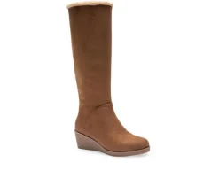 Women's Binocular Shearling Tall Winter Wedge Boots|Aerosoles Outlet