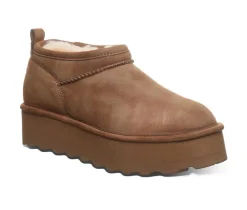 Bearpaw Cozy>Women's Retro Super Short Vegan Platform Winter Booties