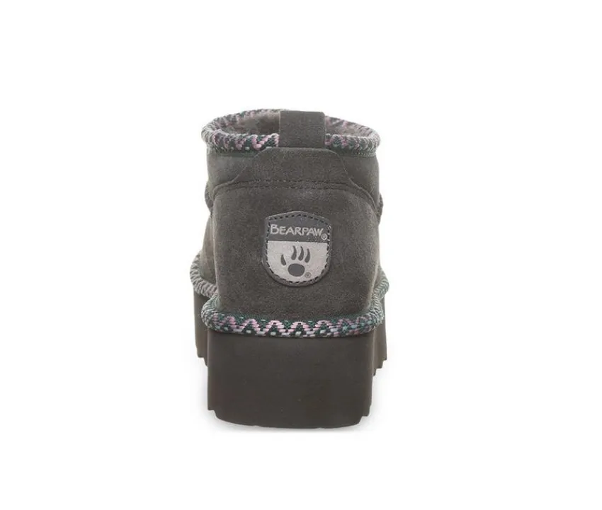 Women's Retro Super Short Deco Platform Winter Booties|Bearpaw Online
