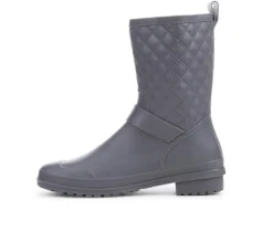 Women's Solid Quilted Rain Boots|Capelli New York Outlet