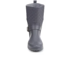Women's Solid Quilted Rain Boots|Capelli New York Outlet
