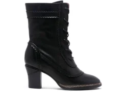 Women's Glimpse Mid Calf Lace Up Heeled Boots|Chelsea Crew Outlet