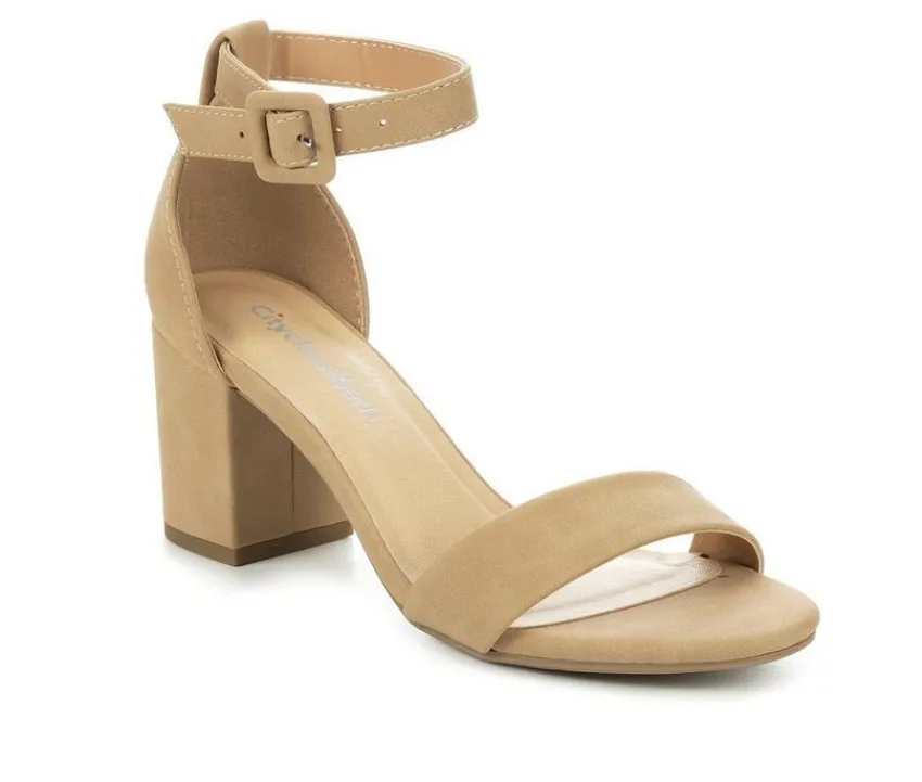 Women's Cake Block-Heeled Sandals|City Classified Clearance