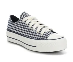 Converse Platform|Fashion & Lifestyle>Women's Chuck Taylor All Star Lift Ox Gingham Platform Sneakers