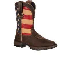 Women's Patriotic Pull On Western Flag Cowboy Boots|Durango Outlet