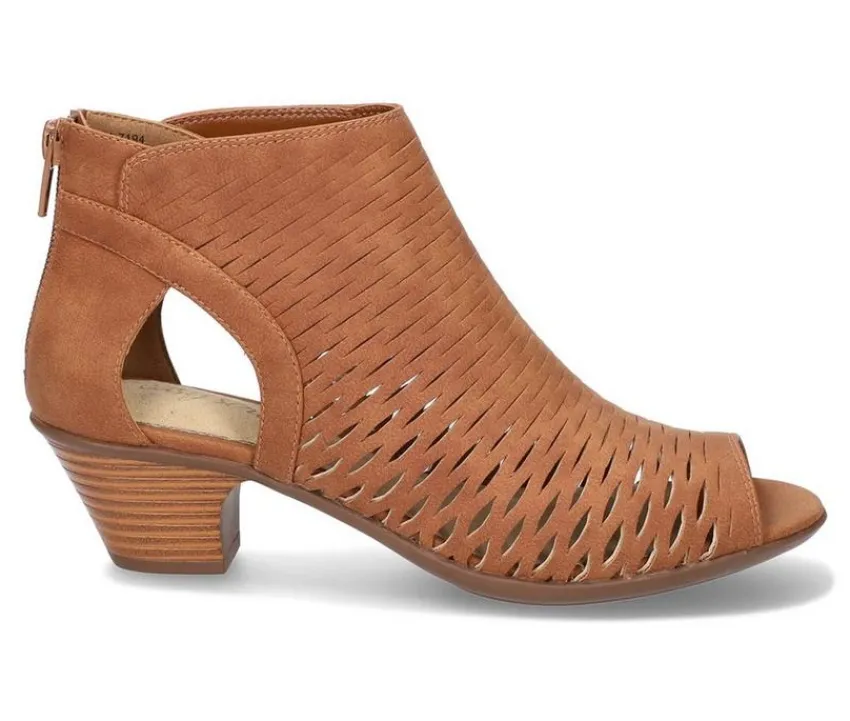 Women's Sunrise Heeled Peep Toe Booties|Easy Street Online