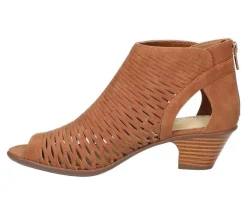 Women's Sunrise Heeled Peep Toe Booties|Easy Street Online