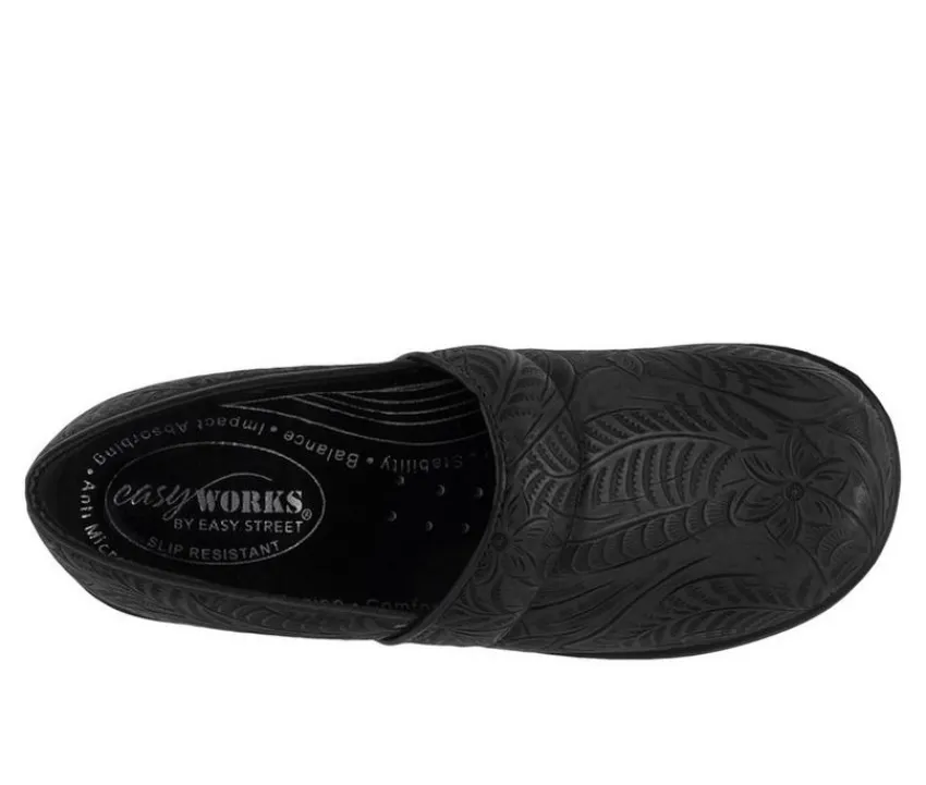 Easy Works by Easy Street Clogs & Mules>Women's Lyndee Black Tool Safety Shoes