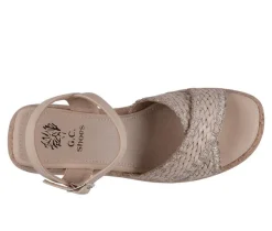 Women's Lucy Platform Wedge Sandals|GC Shoes Clearance