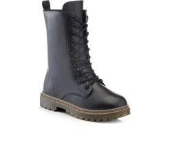 Henry Ferrara Lace Up>Women's B905 Mid Calf Combat Boots