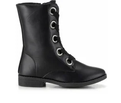 Henry Ferrara Lace Up>Women's Charm-508 Mid Calf Combat Boots