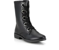 Henry Ferrara Lace Up>Women's Charm-508 Mid Calf Combat Boots