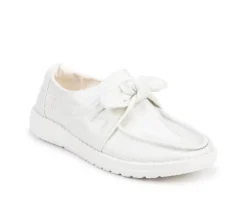 HEYDUDE Boat Shoes & Slip-Ons>Women's Wendy Bow Shimmer Metallic Casual Shoes
