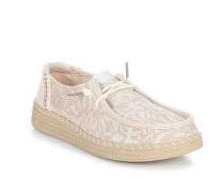 Women's Wendy Espadrille Retro Palm Casual Shoes|HEYDUDE New
