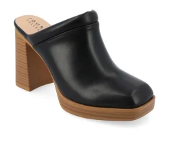 Women's Izara Block Heel Platform Clogs|Journee Collection Outlet
